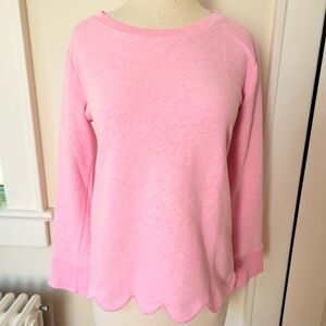 Talbot's Scalloped-Hemmed Crew Neck Sweatshirt